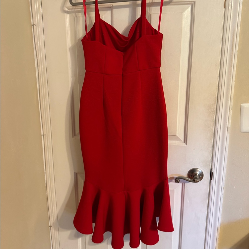 HelloMolly Red Ruffle Dress - Picture 2 of 3